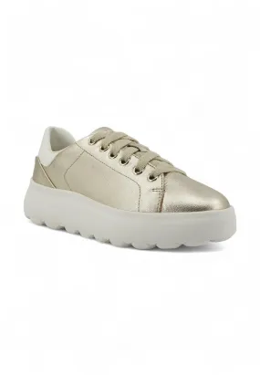 GEOX Spherica Sneaker Donna Gold Optic White D45TCC0BVBCC2X1R