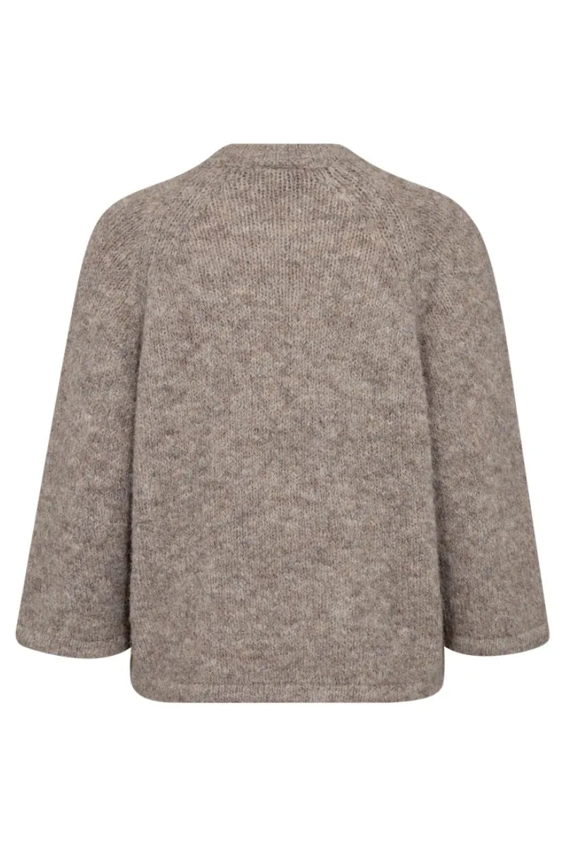 Grslulu Pullover 205507 | Desert Taupe Melange | Sweater fra Freequent