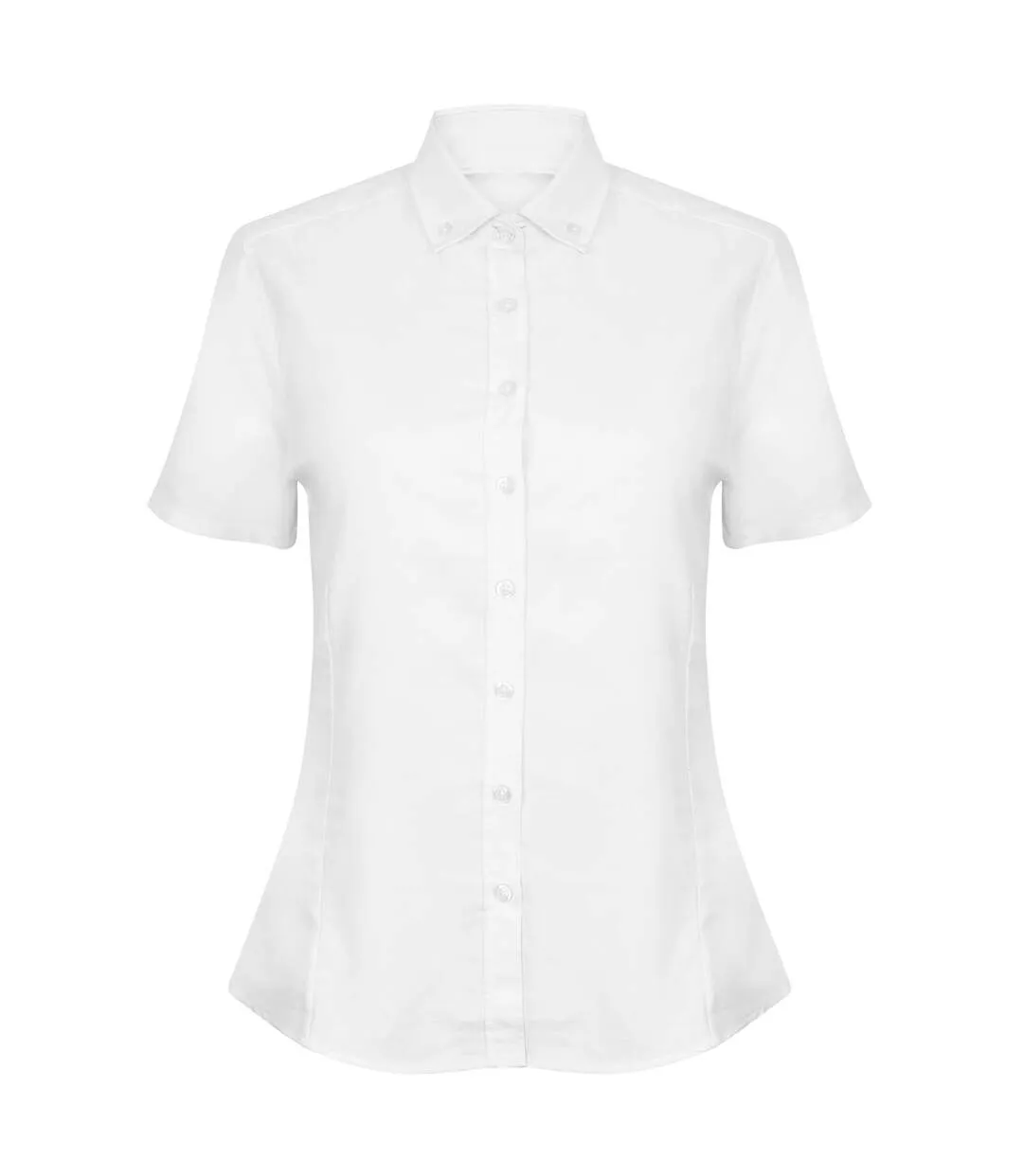 Henbury Womens/Ladies Modern Short Sleeve Oxford Shirt (White) - UTRW5426