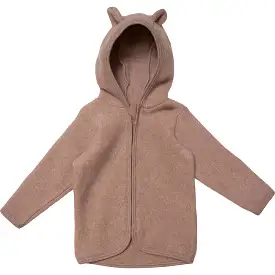 HutteliHut - Fluffy babyjacket with ears Cotton-fleece - Ash Rose