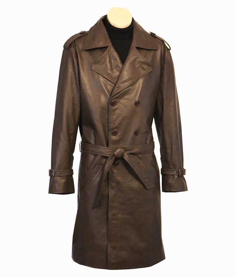 John Shaft 1971 Brown Leather Coat - Men's Coat