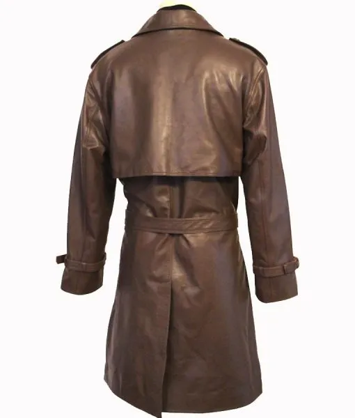 John Shaft 1971 Brown Leather Coat - Men's Coat