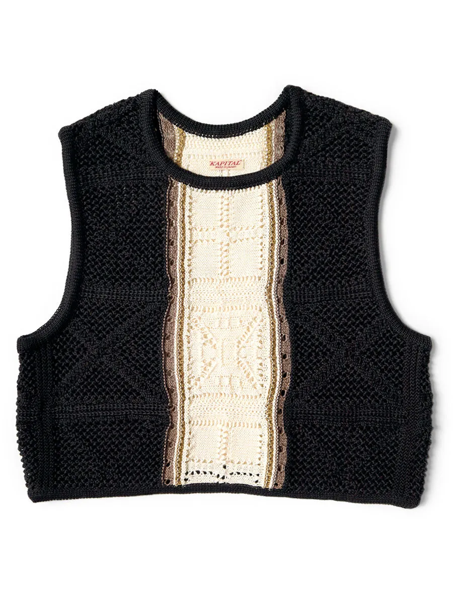 Kapital 7G Crochet Knit Bustier vest women