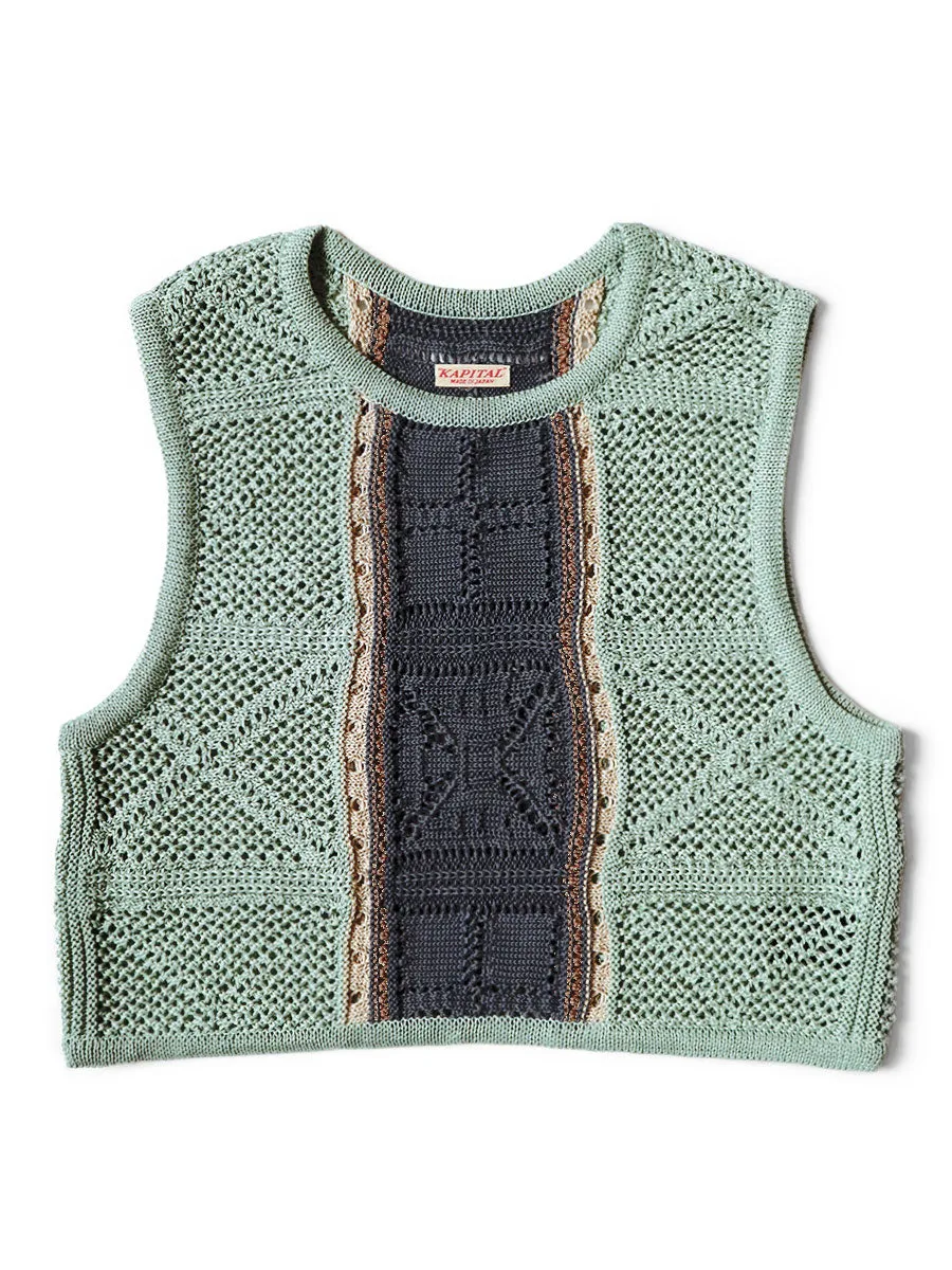 Kapital 7G Crochet Knit Bustier vest women