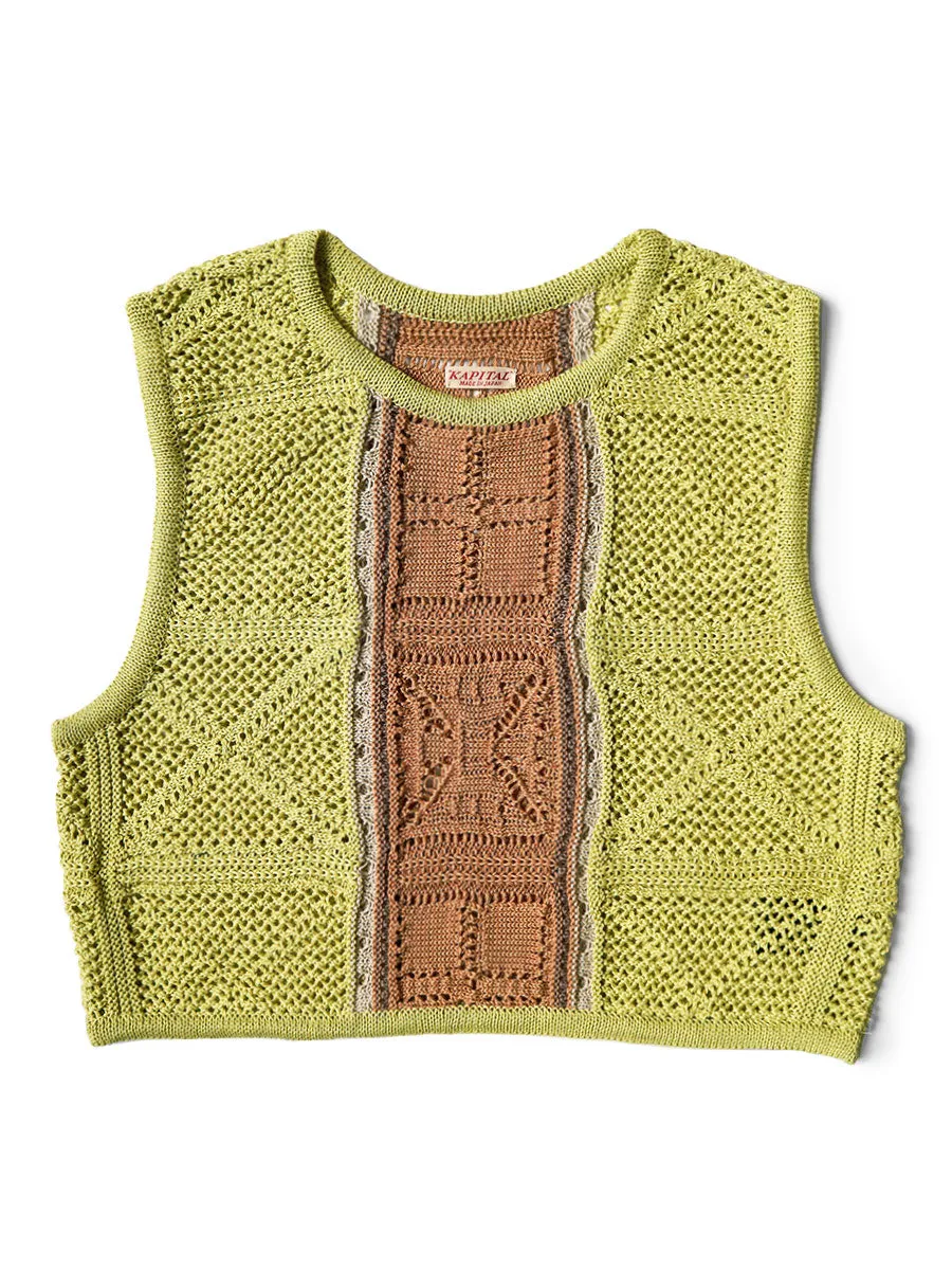 Kapital 7G Crochet Knit Bustier vest women