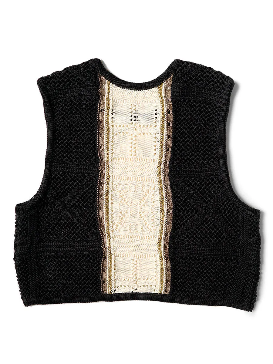 Kapital 7G Crochet Knit Bustier vest women