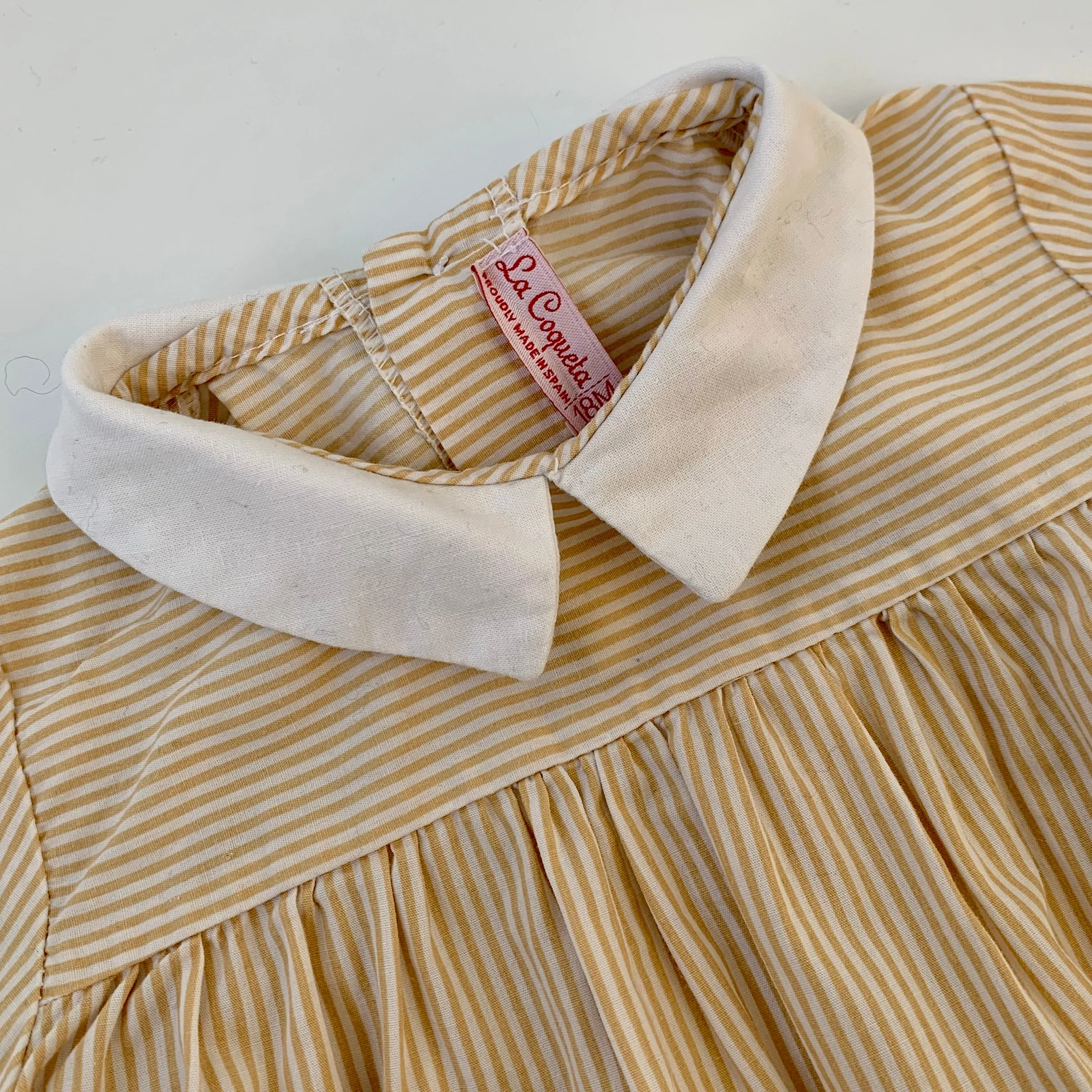 La Coqueta Yellow And White Stripe Blouse: 18 Months