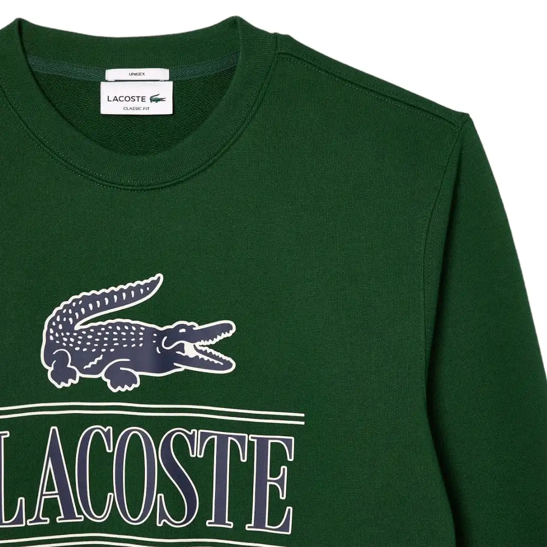 Lacoste Cotton Fleece Branded Jogger Sweatshirt (Green) SH1228-51