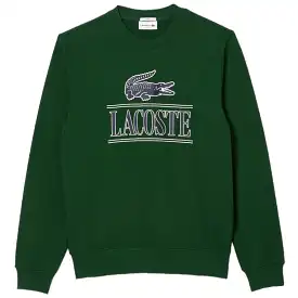 Lacoste Cotton Fleece Branded Jogger Sweatshirt (Green) SH1228-51