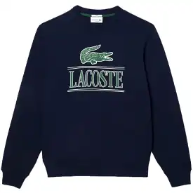 Lacoste Cotton Fleece Branded Jogger Sweatshirt (Navy Blue) SH1228-51