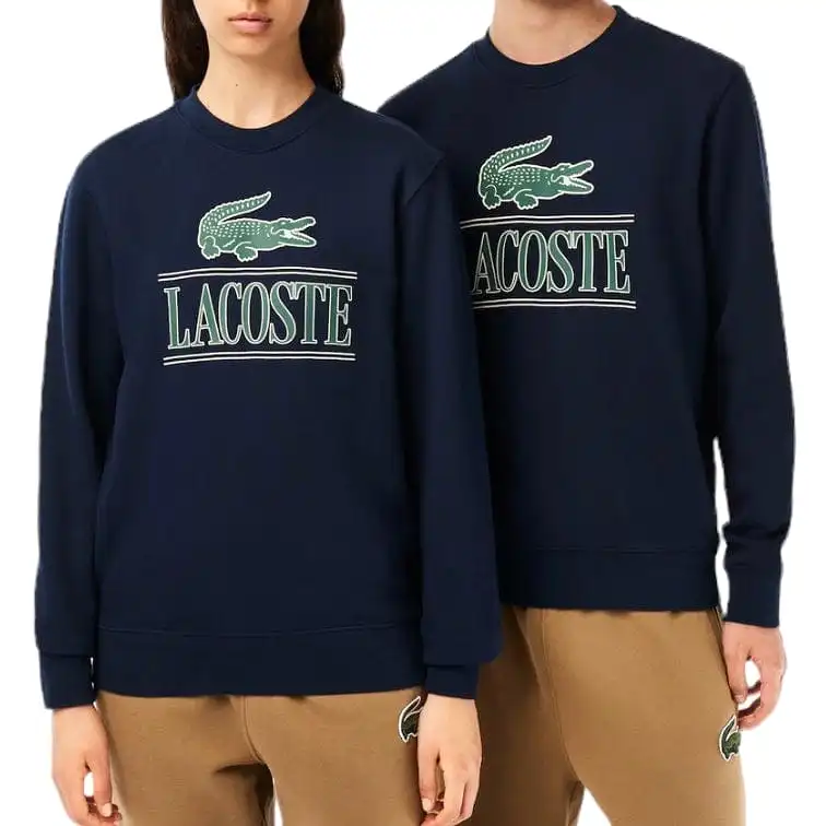 Lacoste Cotton Fleece Branded Jogger Sweatshirt (Navy Blue) SH1228-51