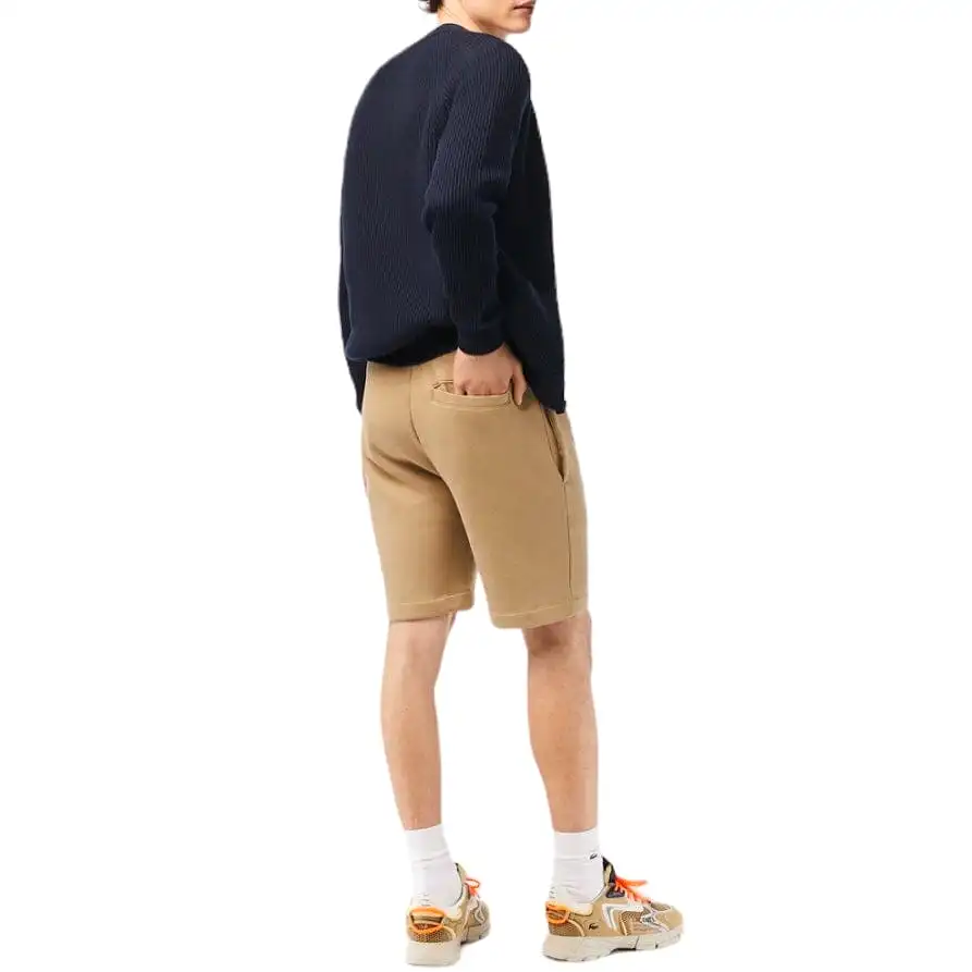 Lacoste Organic Brushed Cotton Fleece Shorts (Beige) GH9627-51