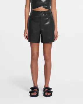 Leana - Sale Okobor Alt-Leather Shorts - Black