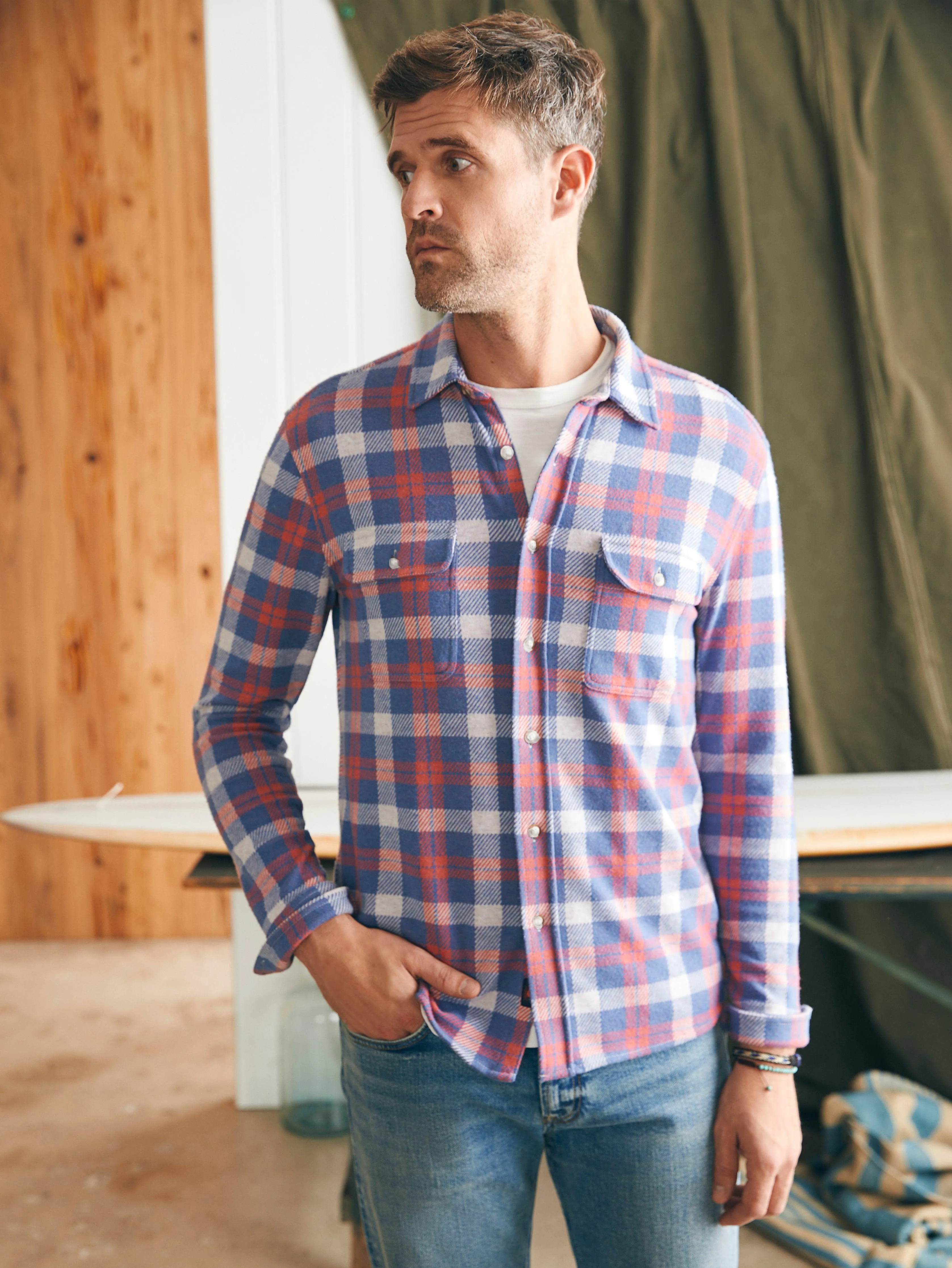 Legend Sweater Shirt - Viewpoint Rose Plaid