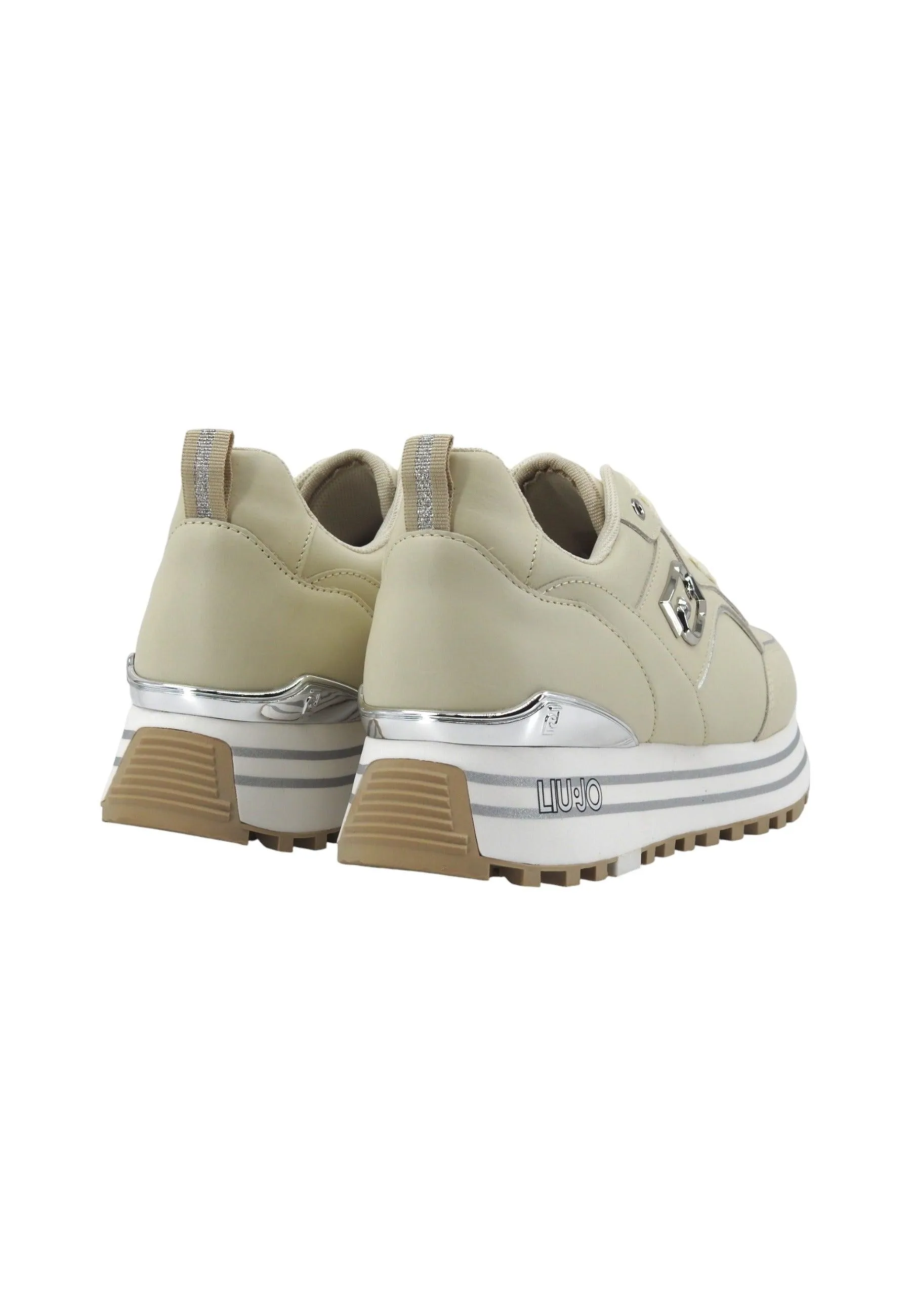 LIU JO Maxi Wonder 73 Sneaker Donna Ivory Beige BA4059P0102