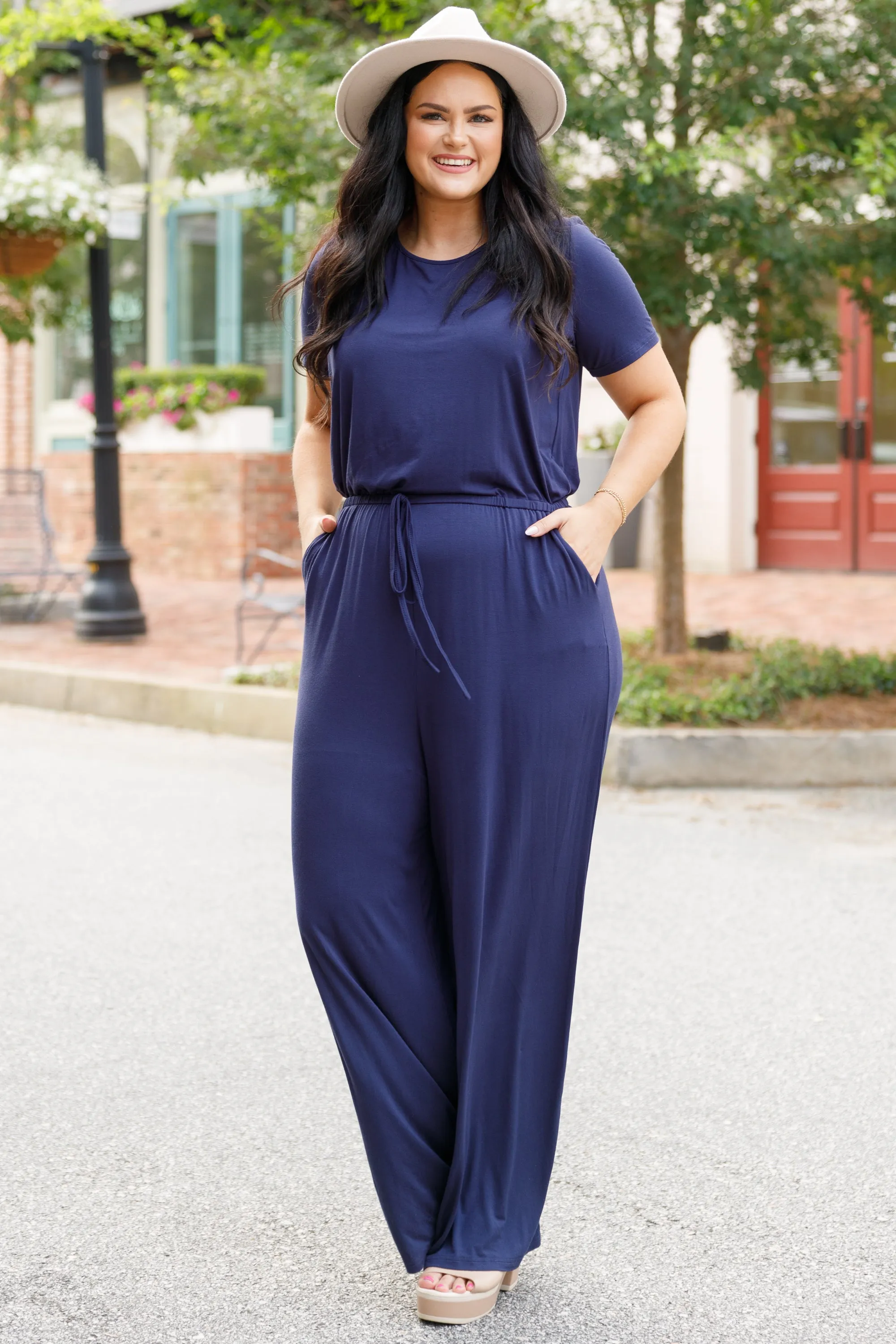 Louder Than Words Jumpsuit, Navy