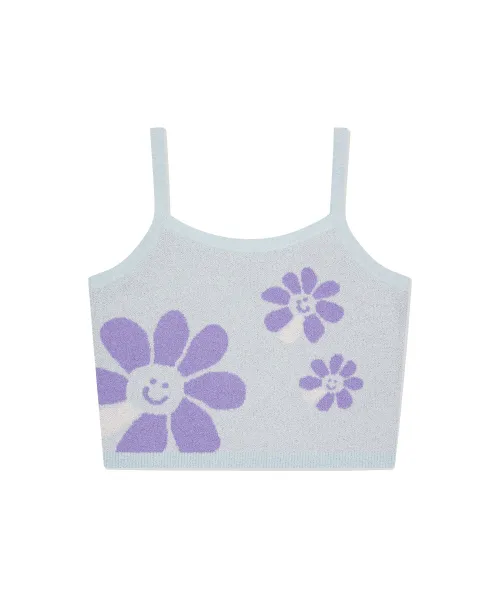 Mark Gonzales  |[WHAT IT ISNT]★WOMEN'S FLOWER JACQUARD KNIT BUSTIER