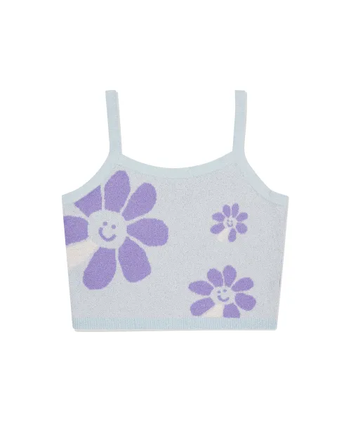 Mark Gonzales  |[WHAT IT ISNT]★WOMEN'S FLOWER JACQUARD KNIT BUSTIER