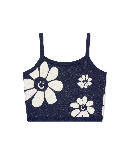 Mark Gonzales  |[WHAT IT ISNT]★WOMEN'S FLOWER JACQUARD KNIT BUSTIER