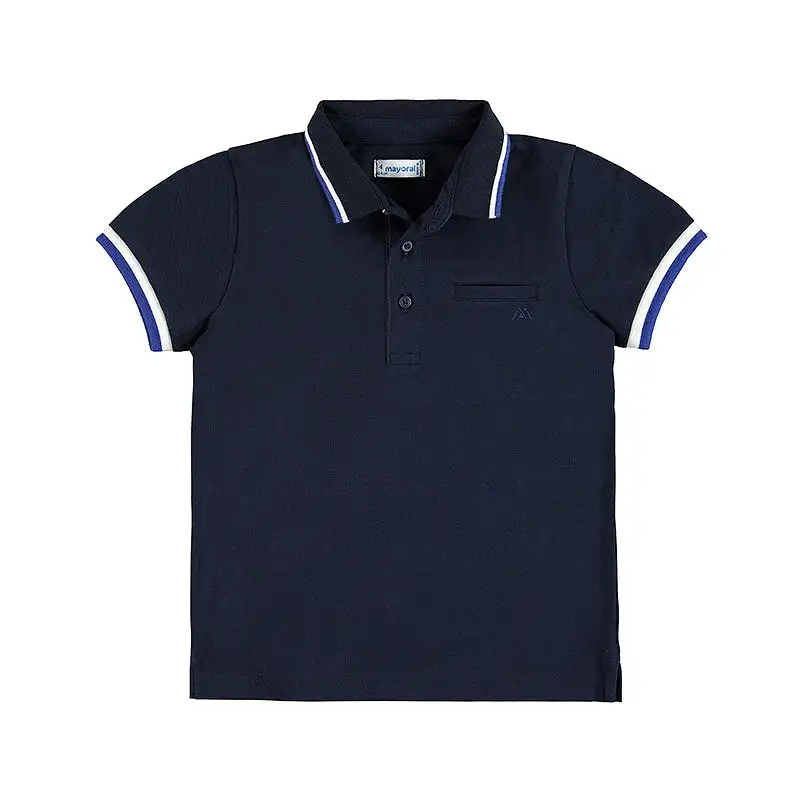 Mayoral Mini Short Sleeve Polo_ Navy 3101-37