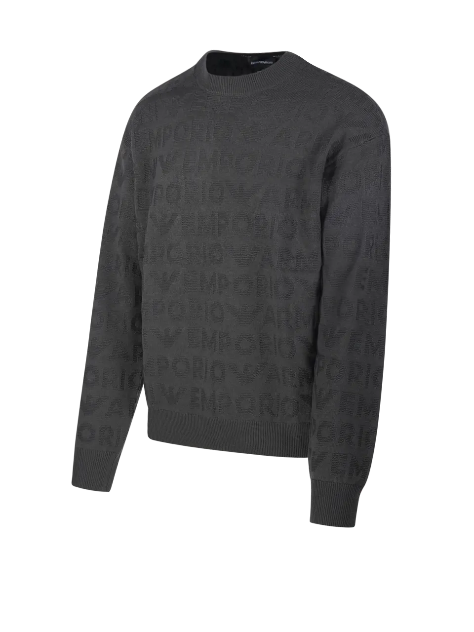 MEN EMPORIO ARMANI GREY VIRGIN WOOL SWEATER