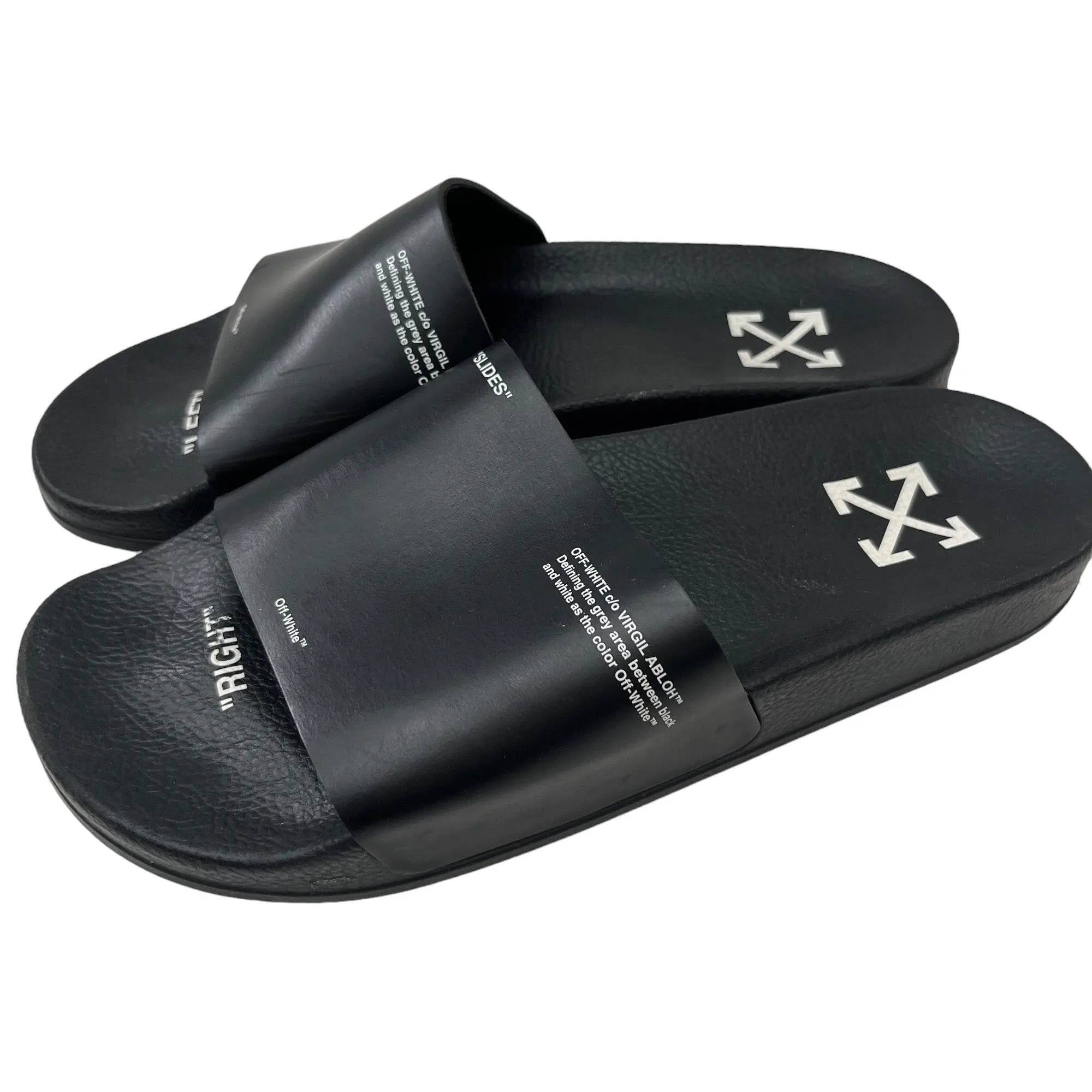 Men's Logo Slides Black Size EU 41 / UK 7