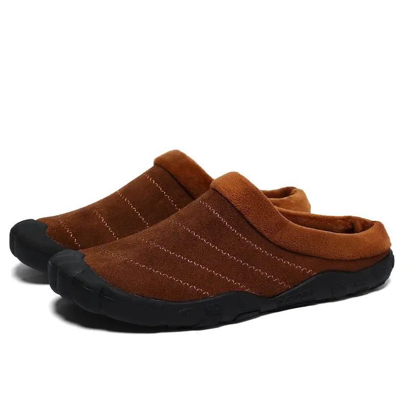 Men's Plus Fleece Warm Cotton Slippers