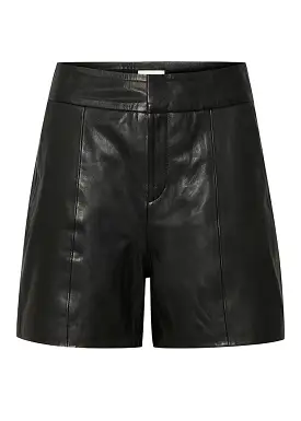 My Essential Wardrobe The Leather Shorts - Black