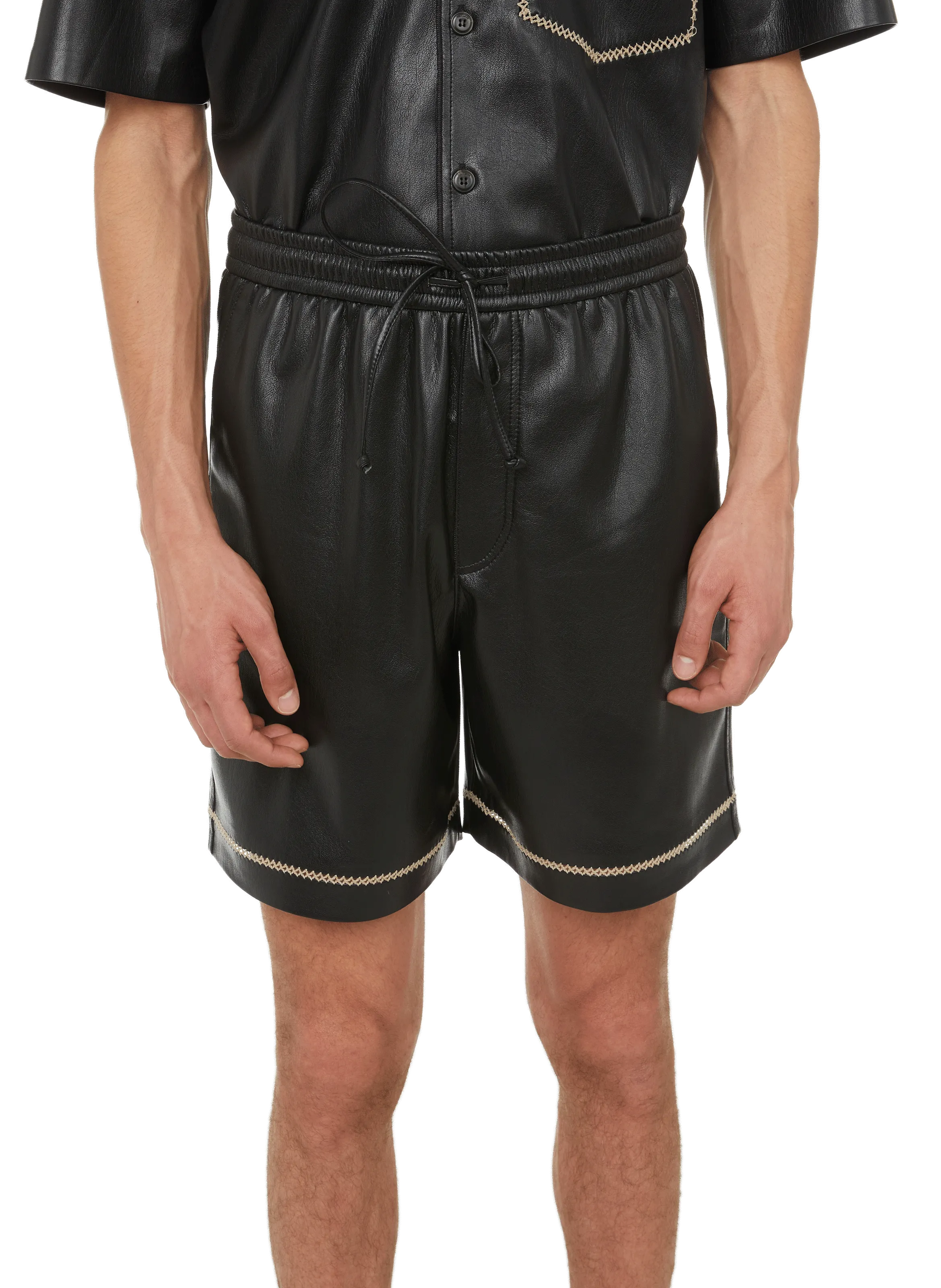 NANUSHKA  Doxxi vegan leather shorts - Black