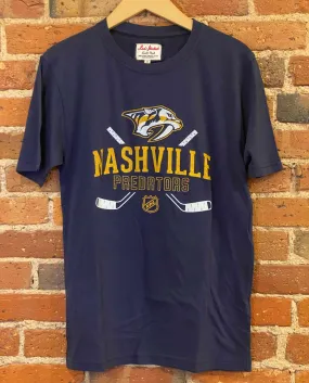 Nashville Predators Brass Tacks Tee - Red Jacket