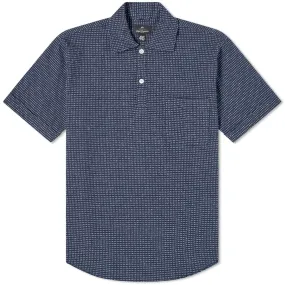 Nigel Cabourn Short Sleeve Multi Dot ShirtWhite & Multi Dot Navy