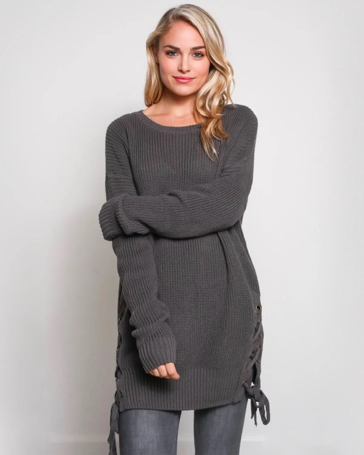 No Bad Days Side Grommet Sweater in More Colors