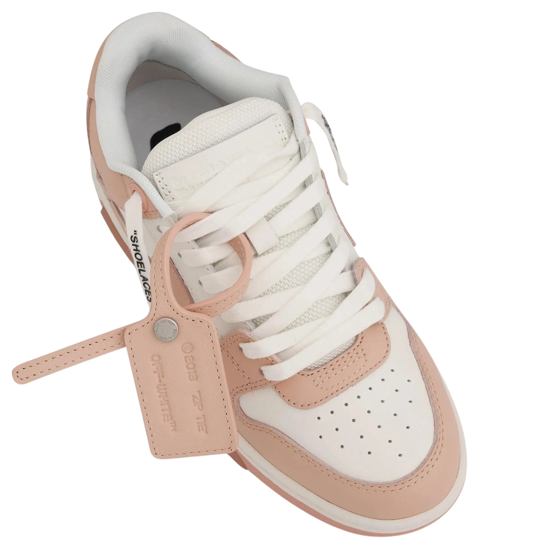 Off White Out Of Office Low Top Powder White Leather Sneakers