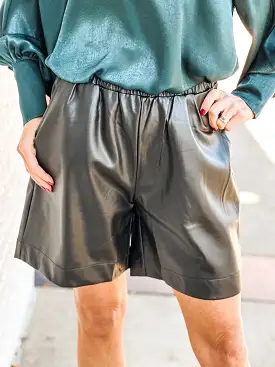 Only Yours Faux Leather Shorts