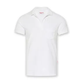 Orlebar Brown - Terry Towelling Polo Shirt in White