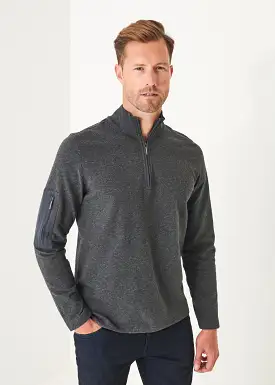 PIMA STRETCH FLEECE QUARTER-ZIP