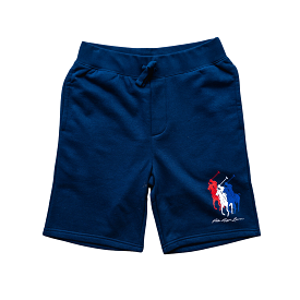 Polo Ralph Lauren 8.5-Inch Triple Logo Fleece Short (Navy)