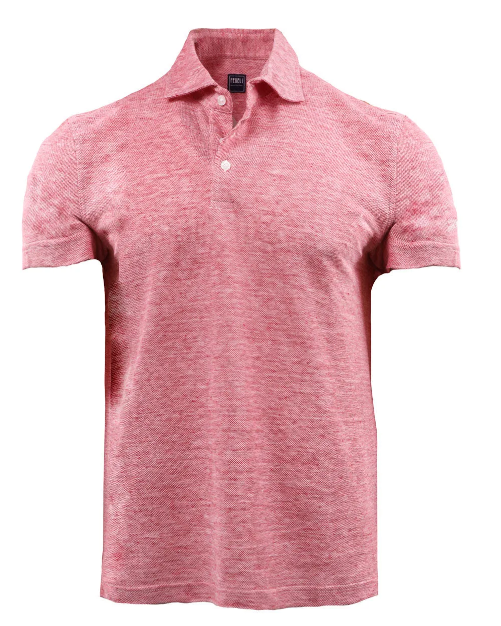 Red Melange Piquet Polo