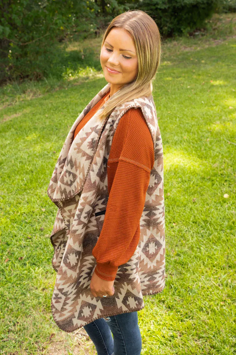 SANTA FE POCKET VEST, BROWN