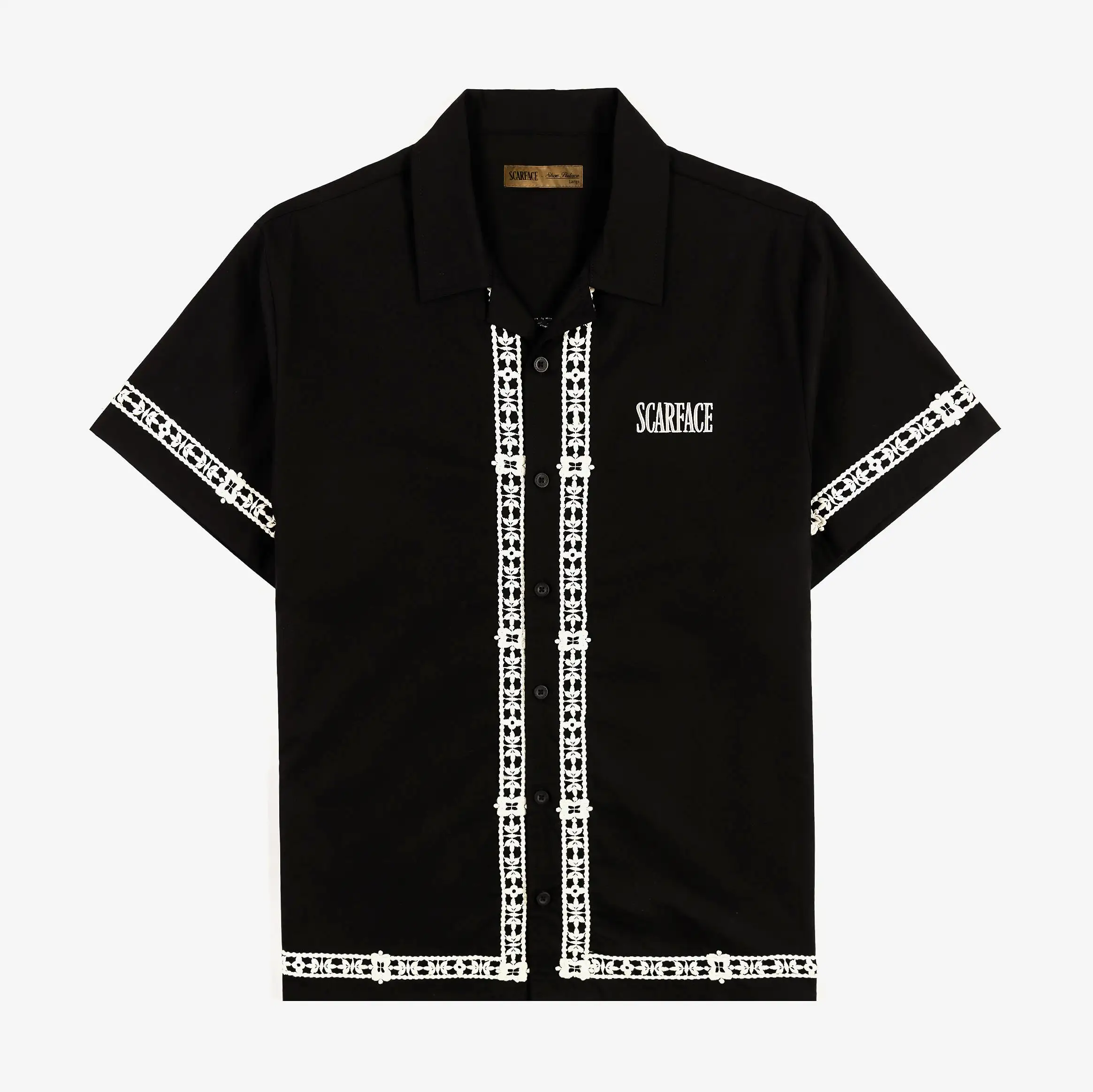 SP x Scarface The Tiger Mens Short Sleeve Shirt (Black/White)