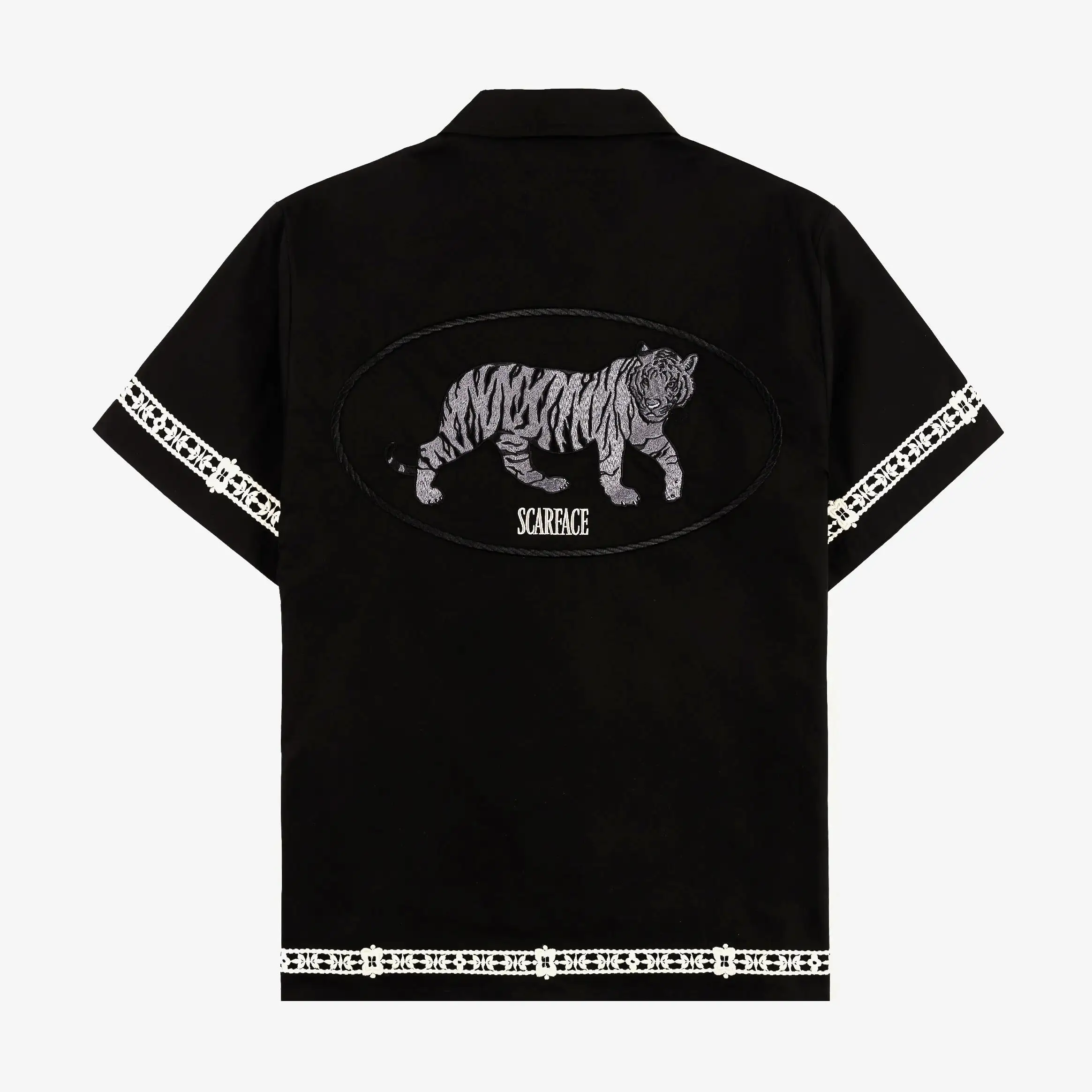 SP x Scarface The Tiger Mens Short Sleeve Shirt (Black/White)