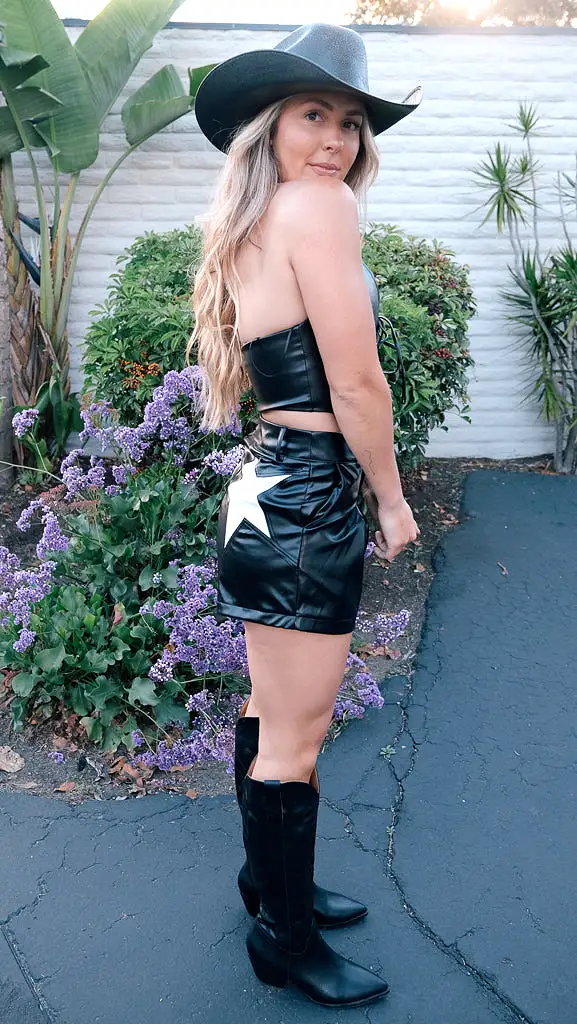 Starstruck Faux Leather Shorts