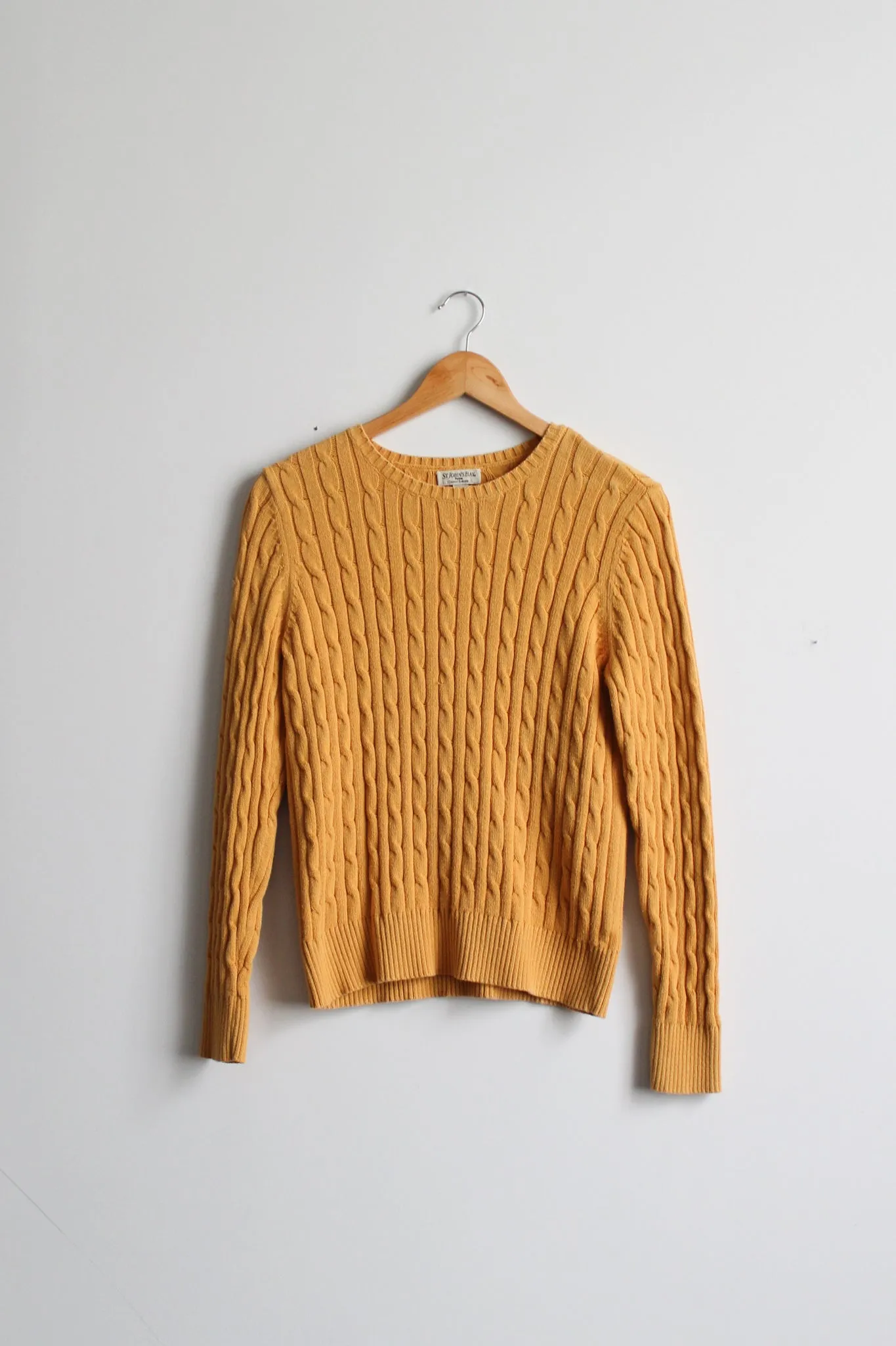 sunflower yellow cable knit summer cotton sweater