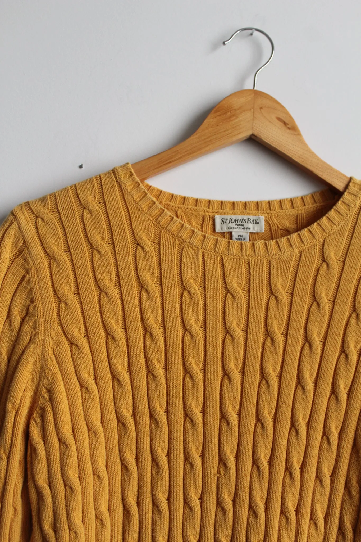 sunflower yellow cable knit summer cotton sweater