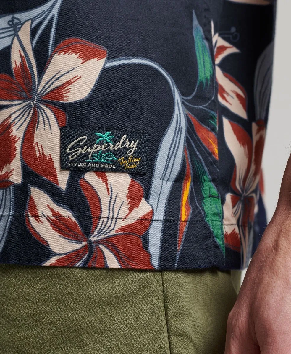 Superdry Vintage Hawaiian Short Sleeve Shirt Dark Navy Hawaiian