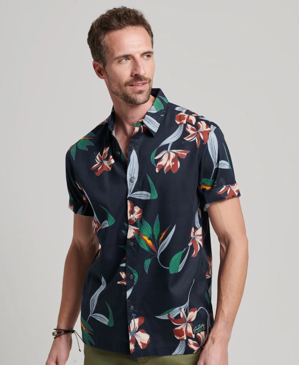 Superdry Vintage Hawaiian Short Sleeve Shirt Dark Navy Hawaiian