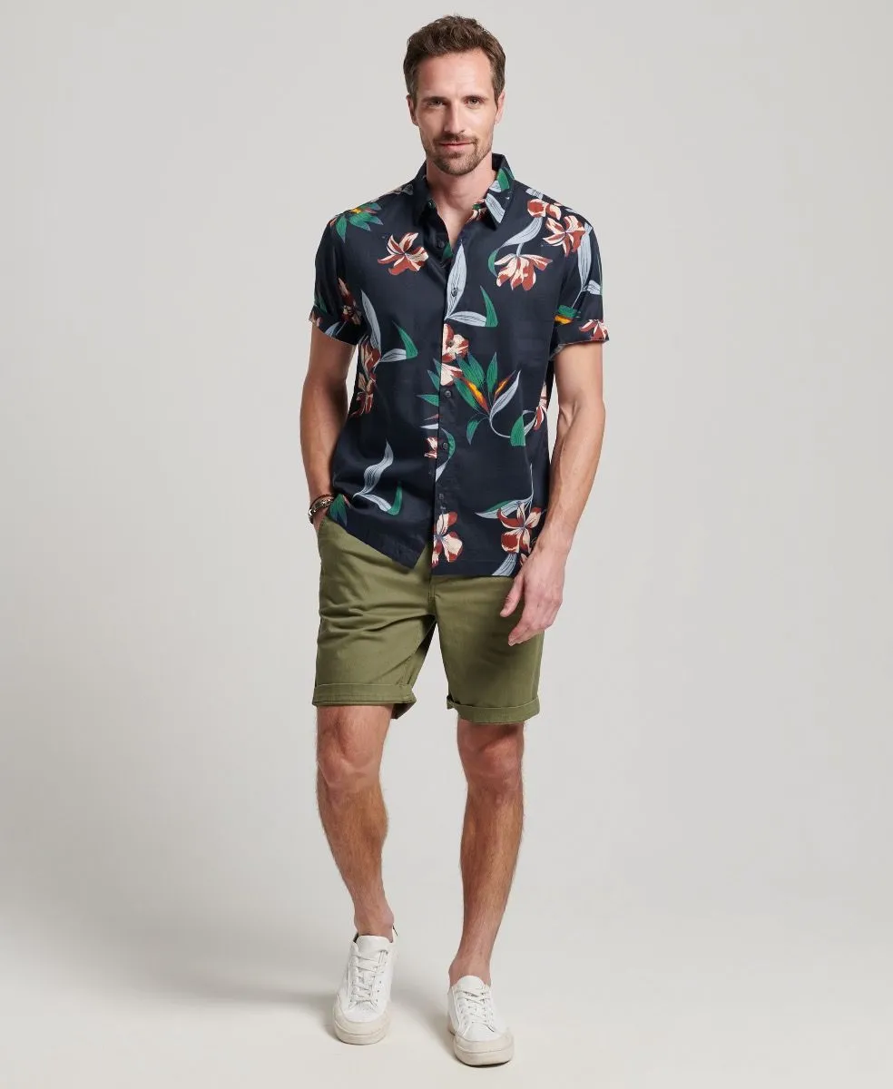 Superdry Vintage Hawaiian Short Sleeve Shirt Dark Navy Hawaiian