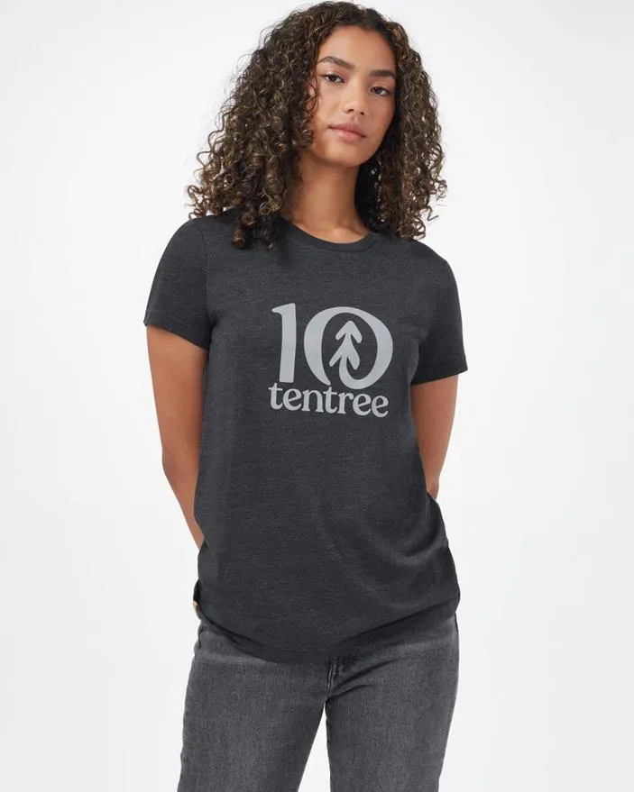 Tentree Logo Classic T-Shirt in Black Heather