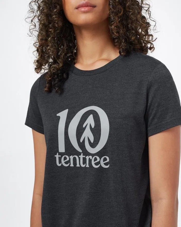 Tentree Logo Classic T-Shirt in Black Heather