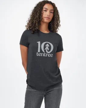 Tentree Logo Classic T-Shirt in Black Heather